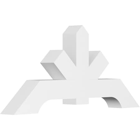 Ekena Millwork Vanguard Architectural Grade PVC Gable Bracket, 60"W x 27 1/2"H x 6"D x 6"F, 11/12 Pitch GBP060X28X0606VAN00